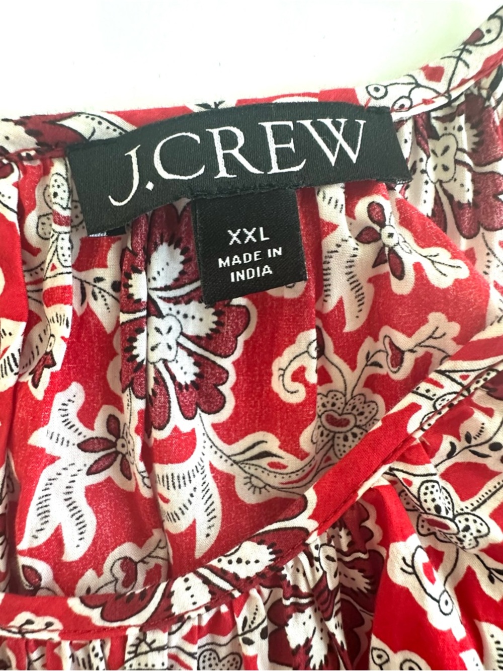 J.Crew Tie Waist Halter Dress in Vintage Red Floral | XXL | NWOT - Picture 5 of 13